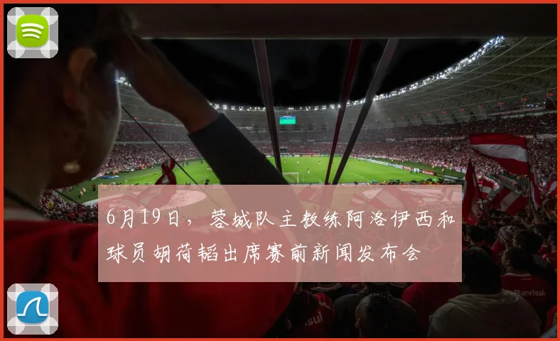 6月19日，蓉城队主教练阿洛伊西和球员胡荷韬出席赛前新闻发布会